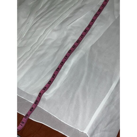 Maje Embroidered Beige & White Sleeveless Midi Dress With Sheer Women Small - Picture 8 of 10